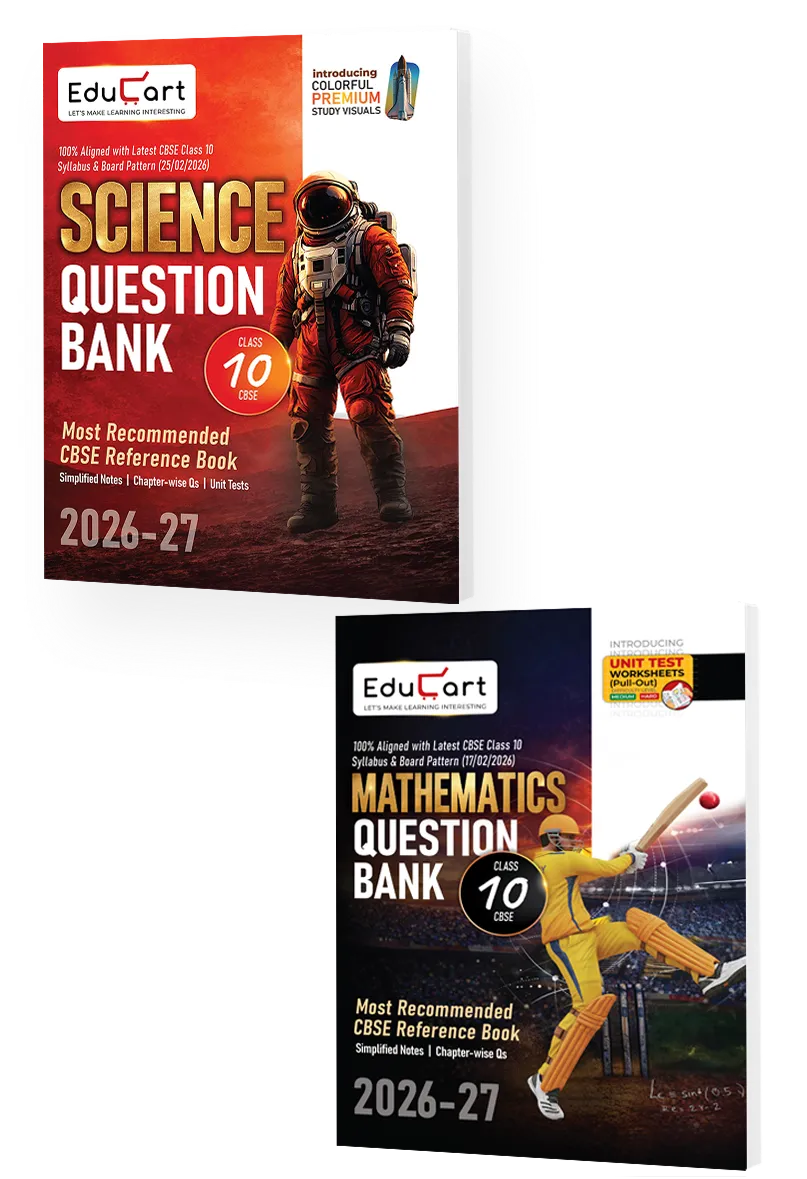 Educart CBSE Question Bank Class 10 Bundle - Science and Mathematics 2026-27