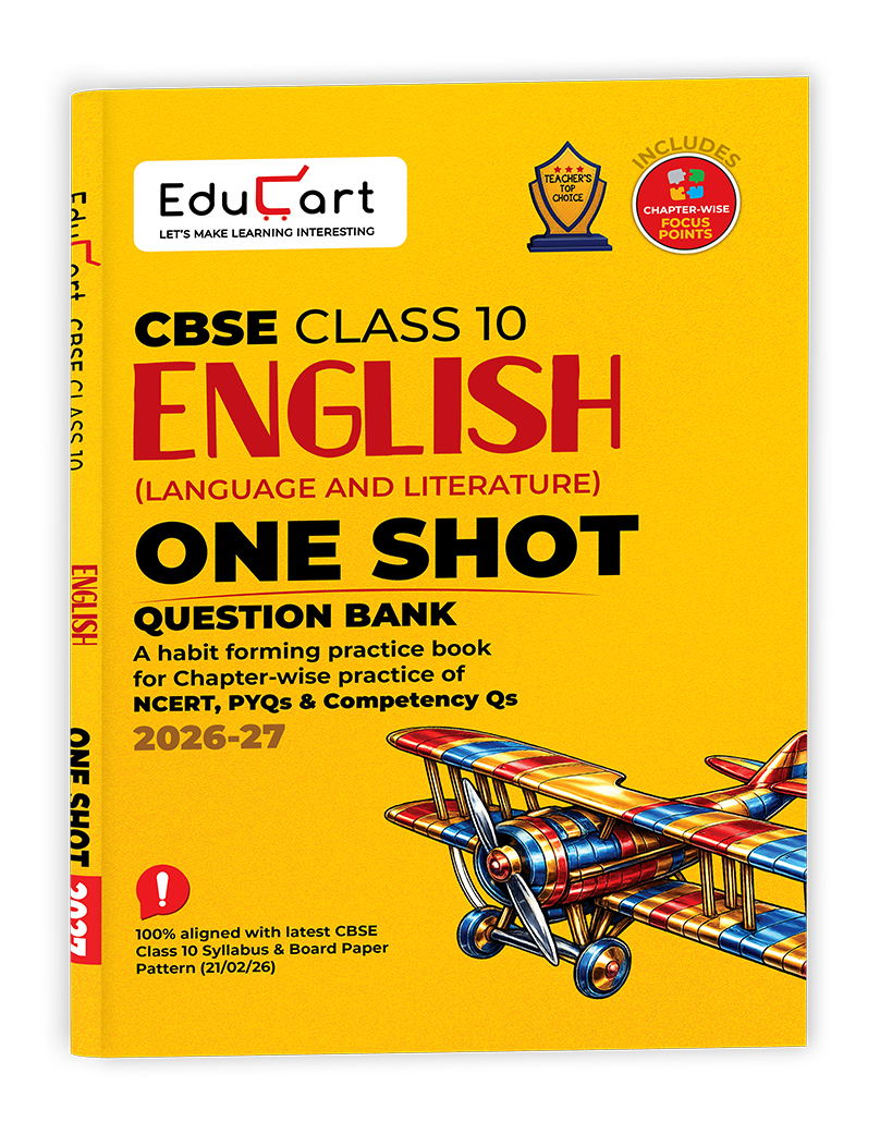 Educart One-shot English CBSE Class 10 Question Bank 2026-27 (Strictly for Boards Exam 2027)