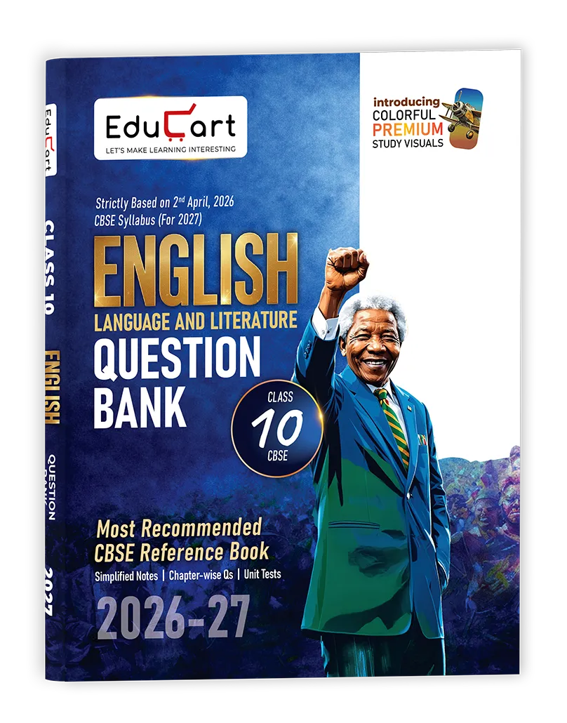 Educart CBSE Class 10 English Question Bank 2026-27 (with premium colored study visuals for 2027 boards)