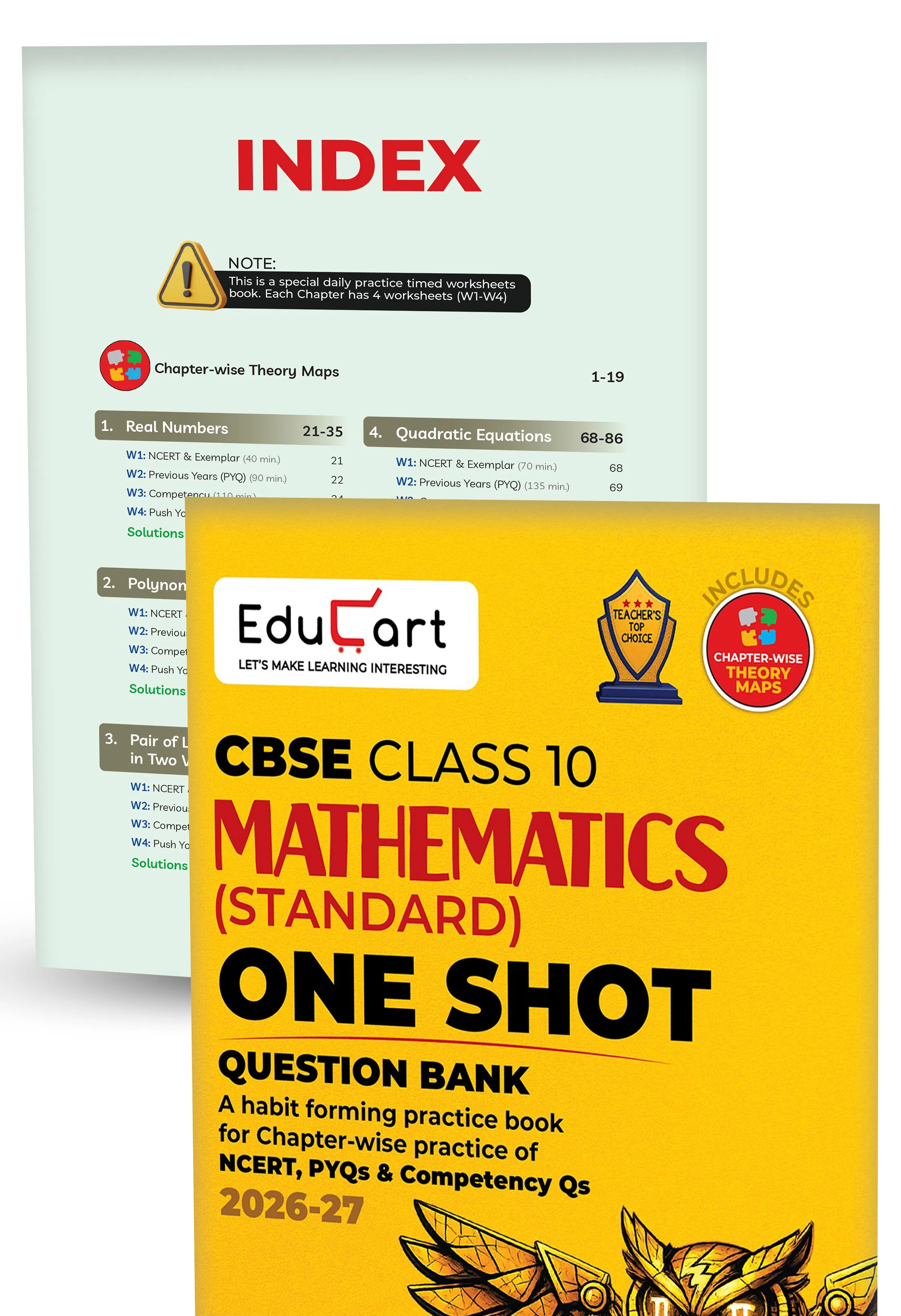 Educart One-shot CBSE Class 10 Question Bank 2026-27 Bundle - Science, Mathematics, Social Science and English (Strictly for Boards Exam 2027)