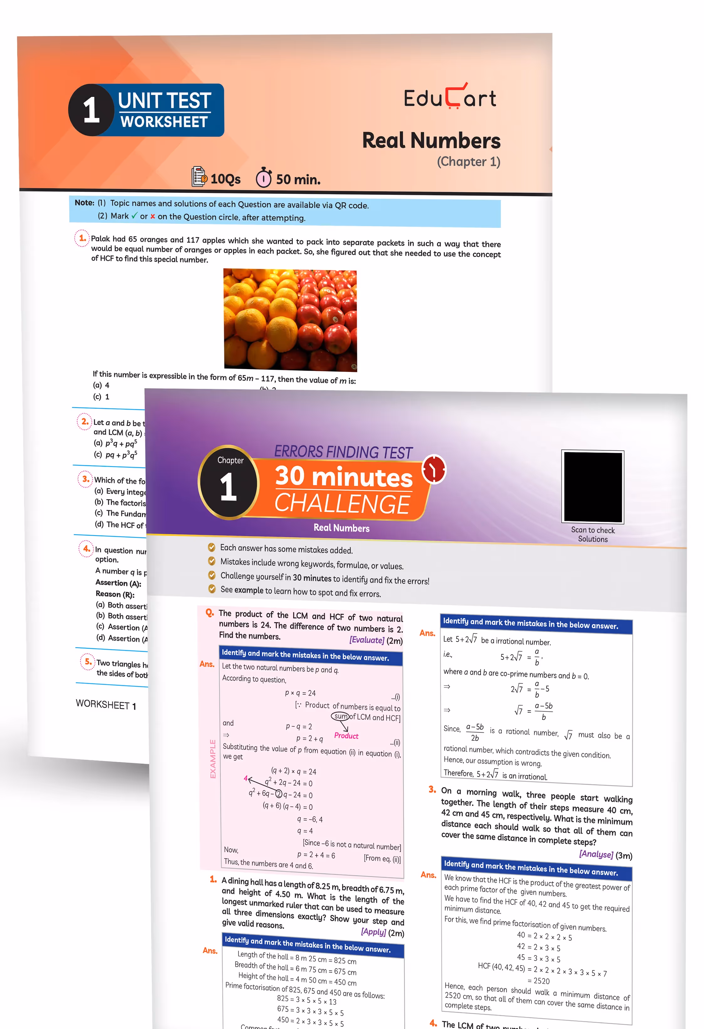 Educart CBSE Class 10 Mathematics Question Bank 2026-27 (with premium colored study visuals for 2027 boards)