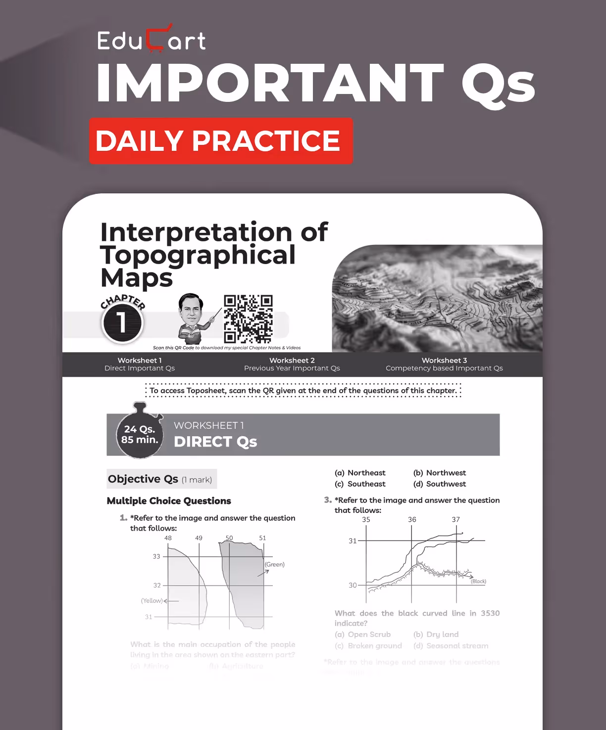 Educart ICSE Class 10 Geography One Shot Question Bank 2026-27 | Chapter-wise Practice Includes PYQs & Competency-Based Questions | Unit Test Worksheets | Latest Syllabus 2027 Exam