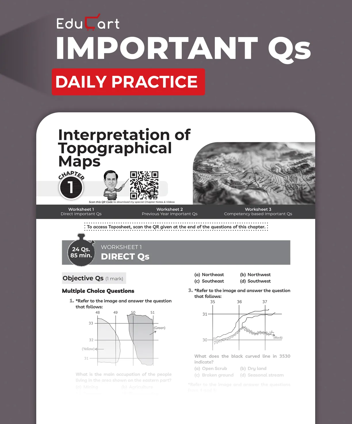 Educart ICSE Class 10  Geography One Shot Question Bank 2026-27 | Chapter-wise Practice Includes PYQs & Competency Based Questions | Latest Syllabus 2027