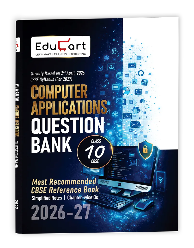 Educart CBSE Class 10 Computer Application Question Bank 2026-27 | Strictly Based on Latest CBSE Syllabus 2026