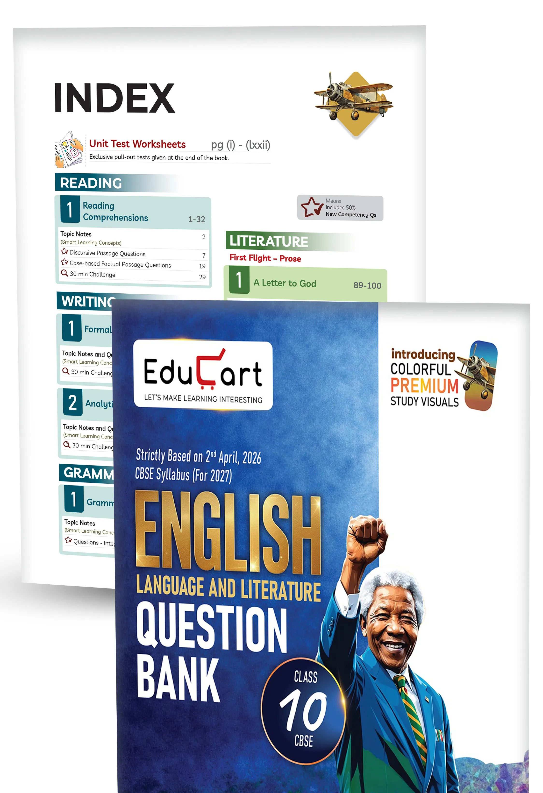 Educart CBSE Class 10 Question Bank Combo 2026–27 | Science, Maths, SST, English & Hindi B | Chapterwise PYQs, Competency-Based & Case-Based Qs | 2027 Syllabus