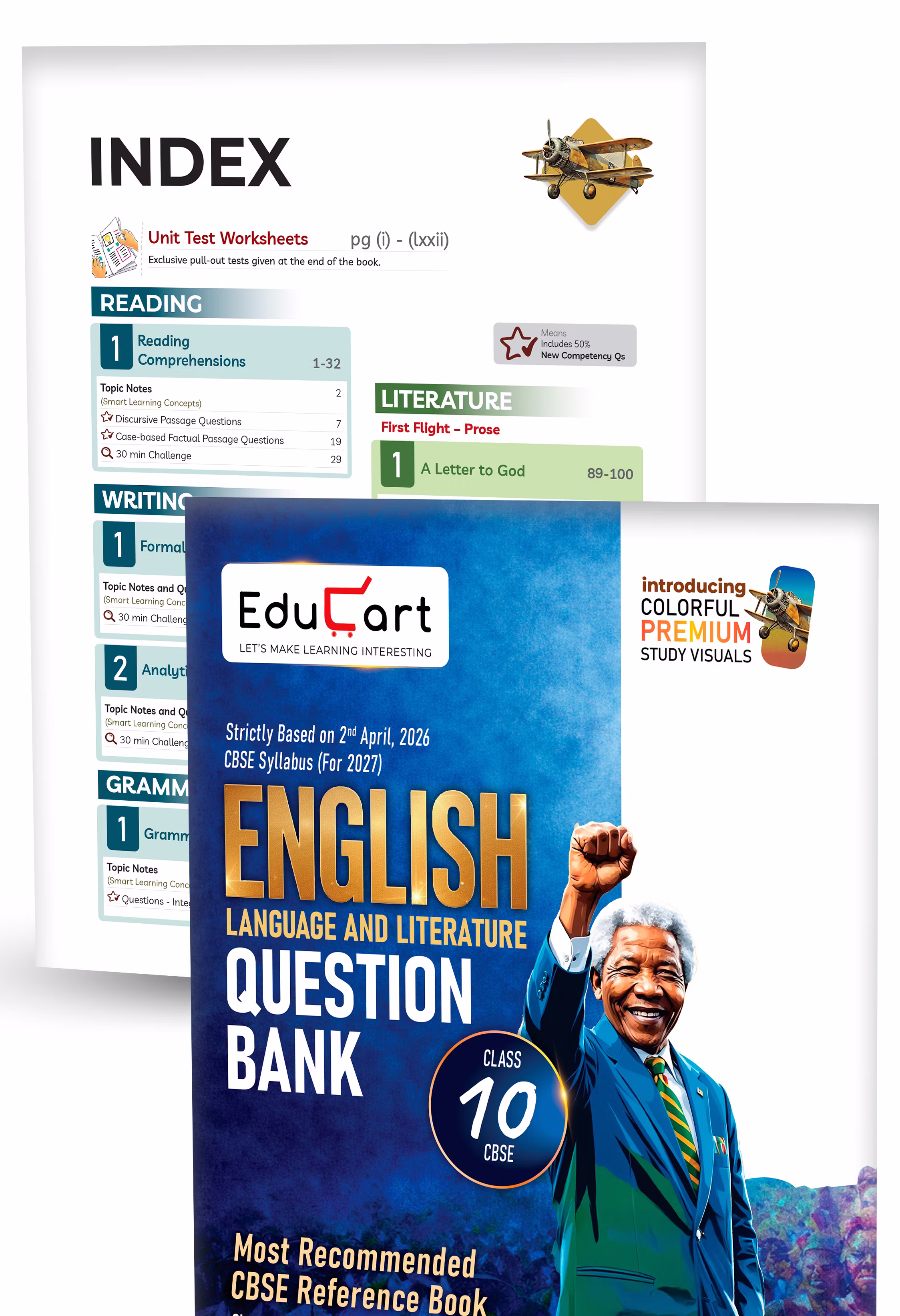 Educart CBSE Class 10 Question Bank 2026-27 (5 Books) - Science, Mathematics, SST, English & Hindi B | Introducing Premium Colored Visuals and Pull-out Worksheets for 2027 Boards