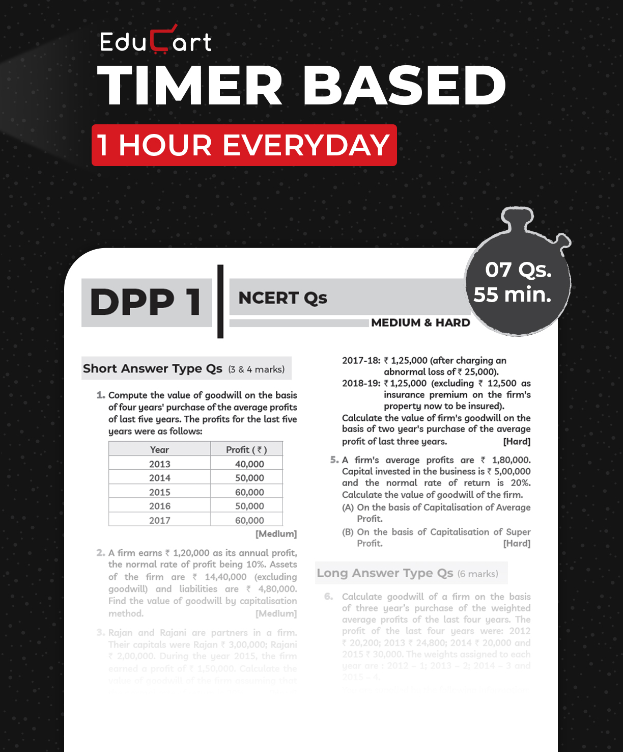 Educart CBSE Class 12 Accountancy One Shot Question Bank 2026–27 | NCERT Questions, PYQs & Competency-Based Qs | Unit Test Worksheet | Latest CBSE Syllabus & Exam Pattern 2027