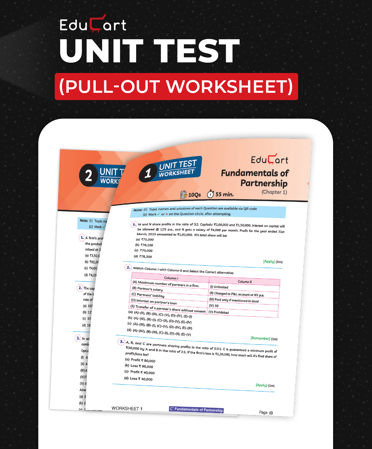 Educart CBSE Class 12 Accountancy One Shot Question Bank 2026–27 | NCERT Questions, PYQs & Competency-Based Qs | Unit Test Worksheet | Latest CBSE Syllabus & Exam Pattern 2027