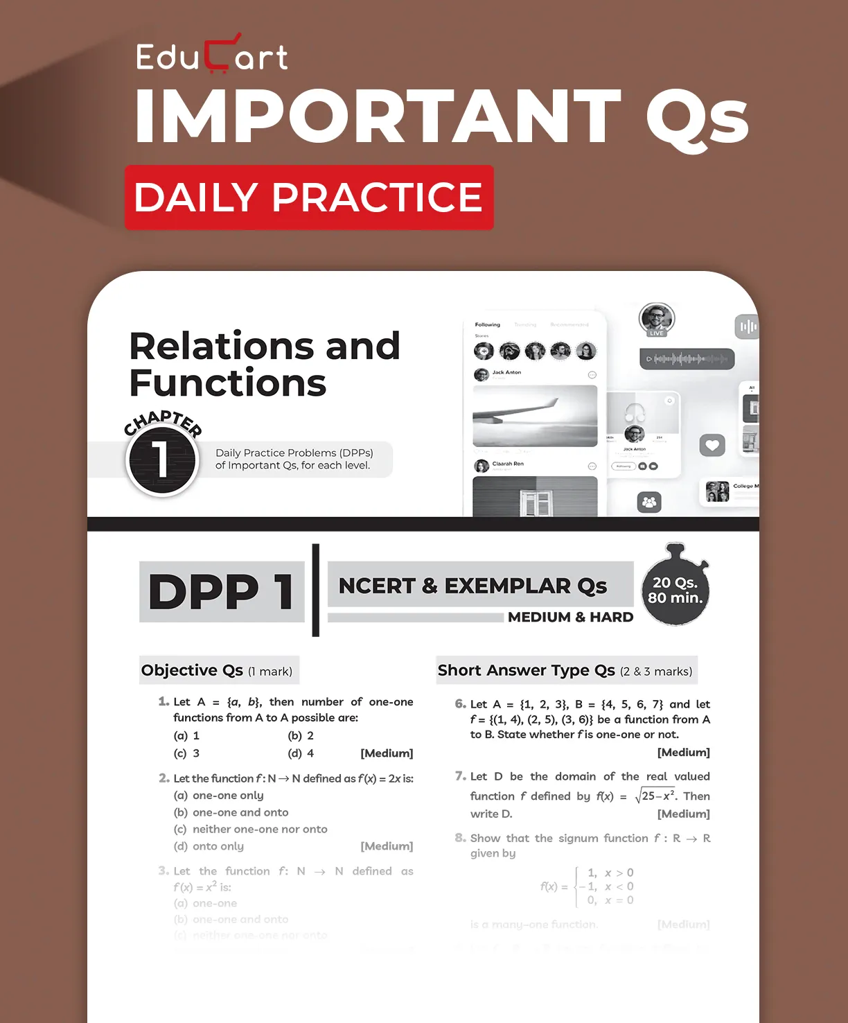 Educart CBSE Class 12 Mathematics One Shot Question Bank 2026–27 | NCERT Questions, PYQs & Competency-Based Qs | Unit Test Worksheet | Latest CBSE Syllabus & Exam Pattern 2027