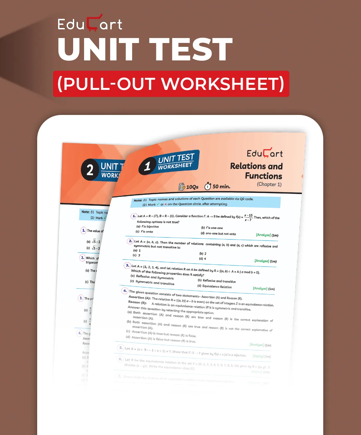 Educart CBSE Class 12 Mathematics One Shot Question Bank 2026–27 | NCERT Questions, PYQs & Competency-Based Qs | Unit Test Worksheet | Latest CBSE Syllabus & Exam Pattern 2027