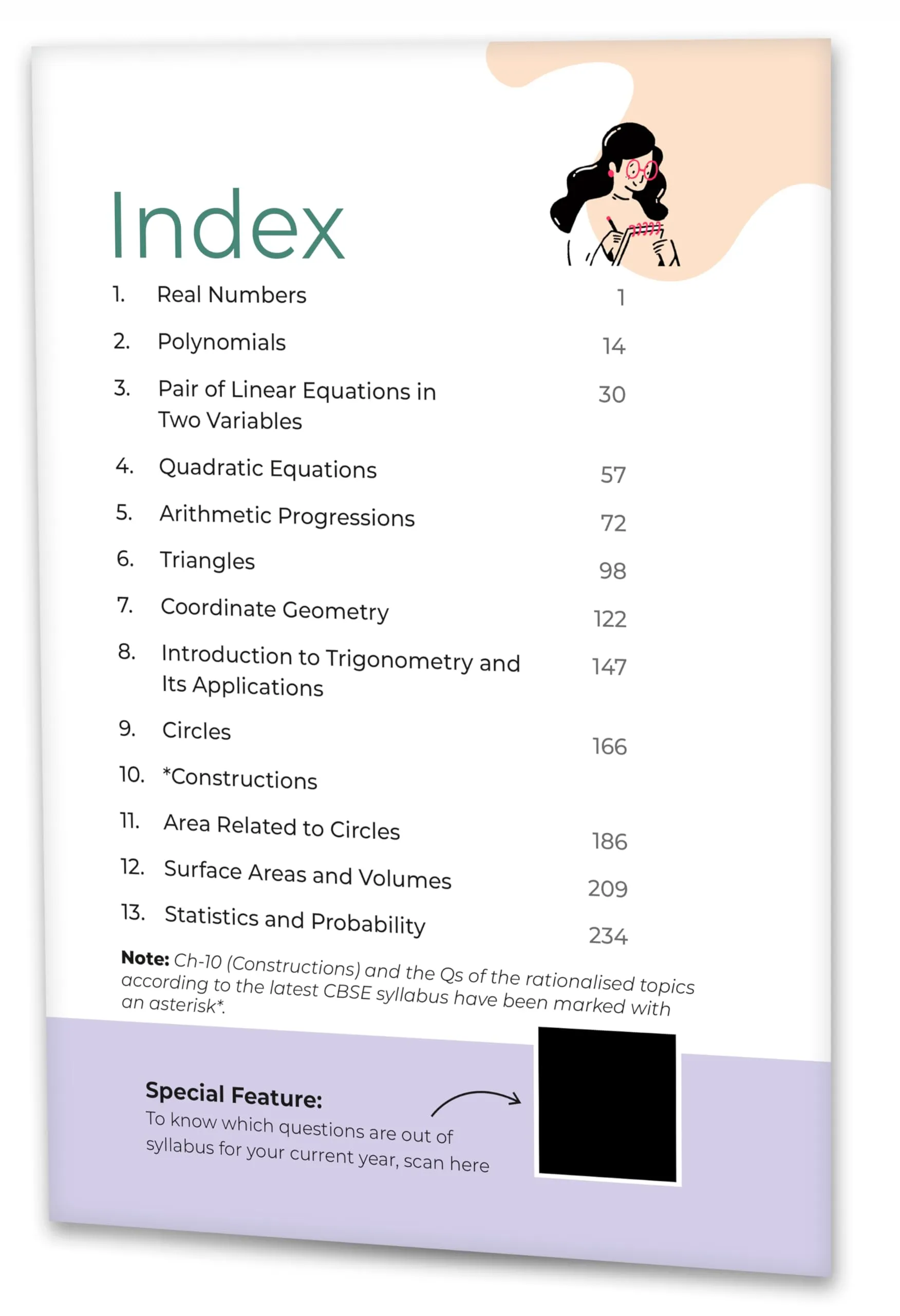 Educart NCERT Exemplar Class 10 Mathematics 2026 Problems Solutions (For 2026-27 Board Exam)
