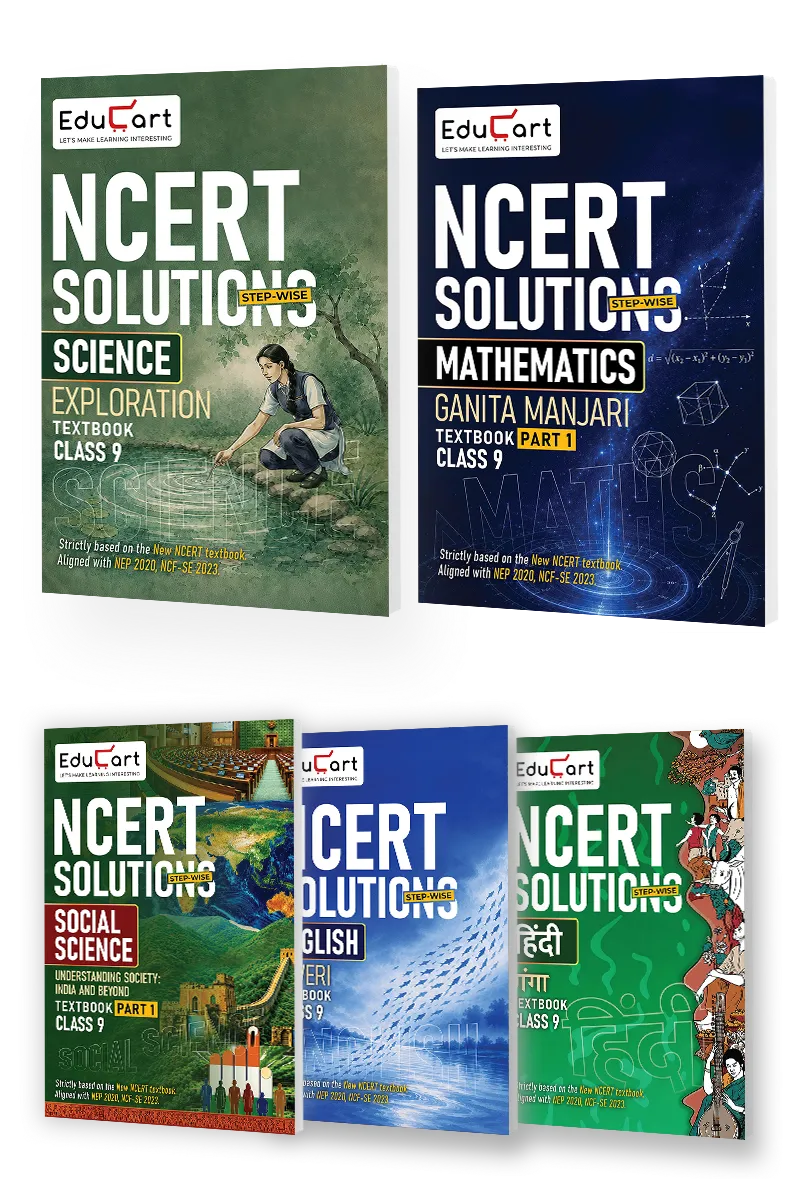 Educart Class 9 Science, Mathematics, Social Science, English & Hindi NCERT Textbook Solutions Bundle 2027 (2026-27)