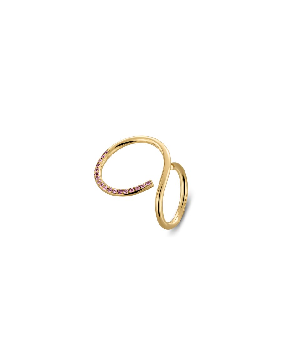 Bague Curl Saphirs