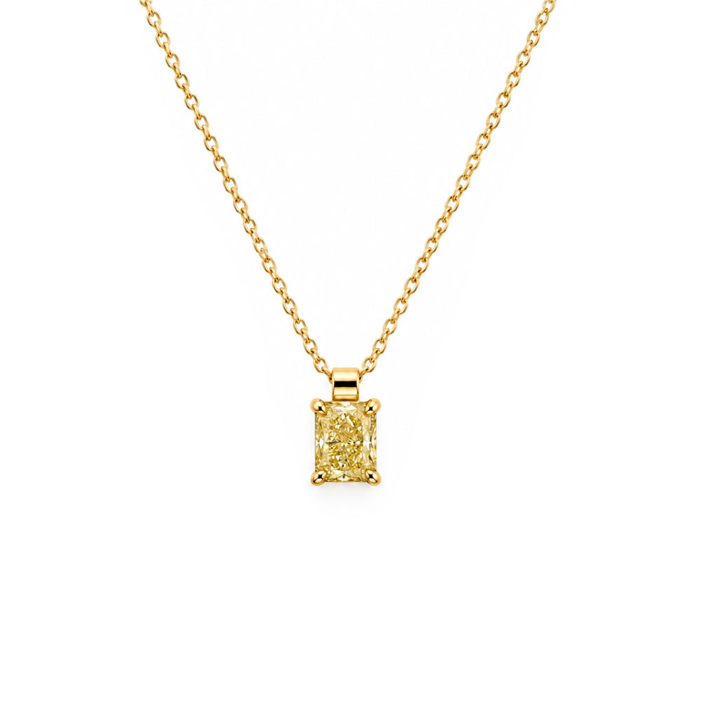 AURA - Collier en or 18k & diamant Fancy Yellow