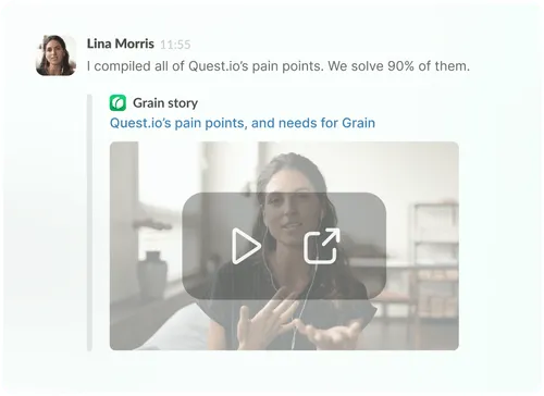 Easily organize and share meetings through stories and playlists in Grain