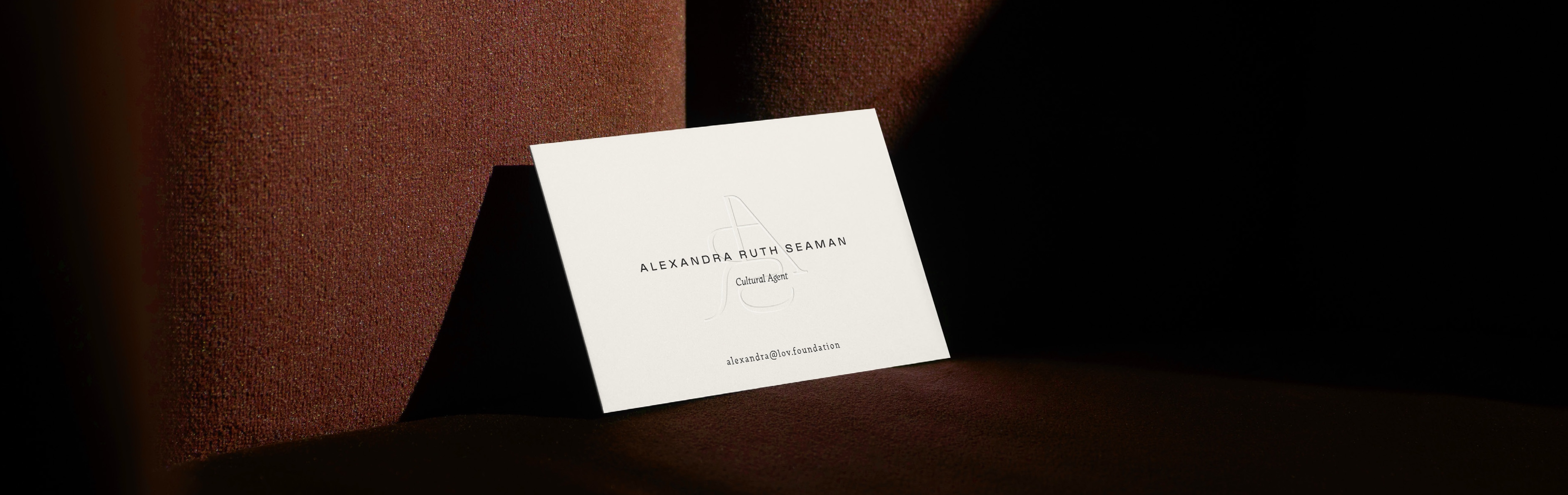 mockup of a business card