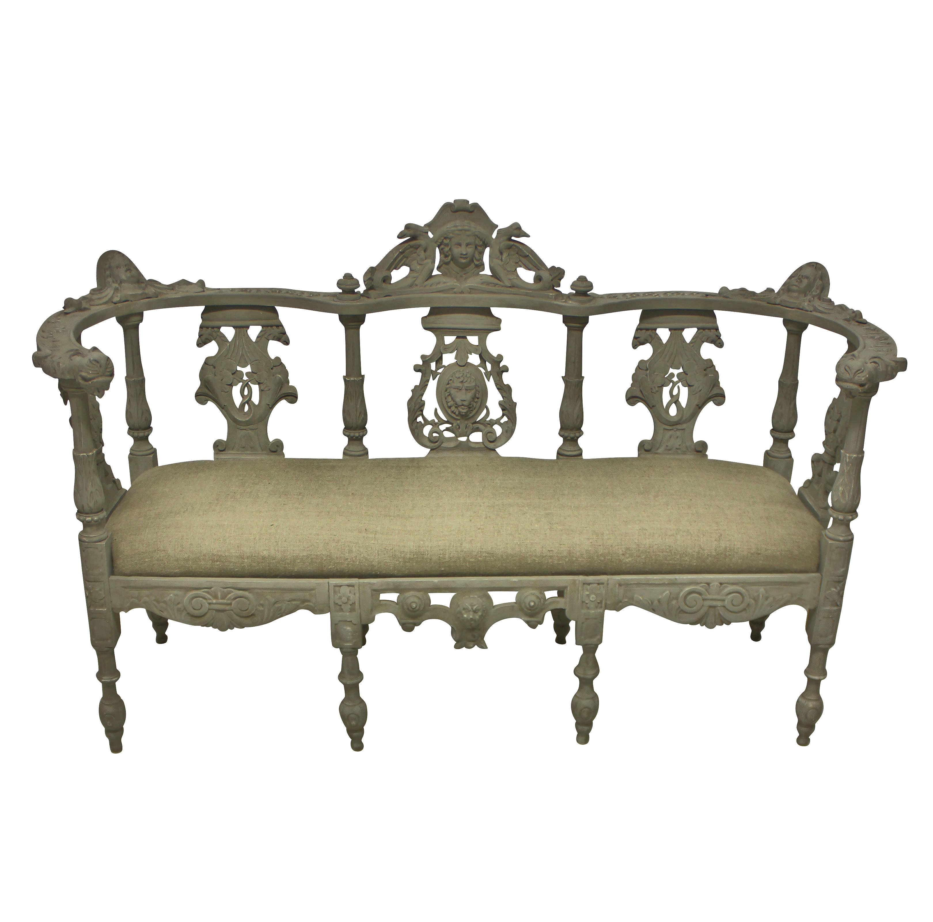A XIX CENTURY IRISH HALL SEAT