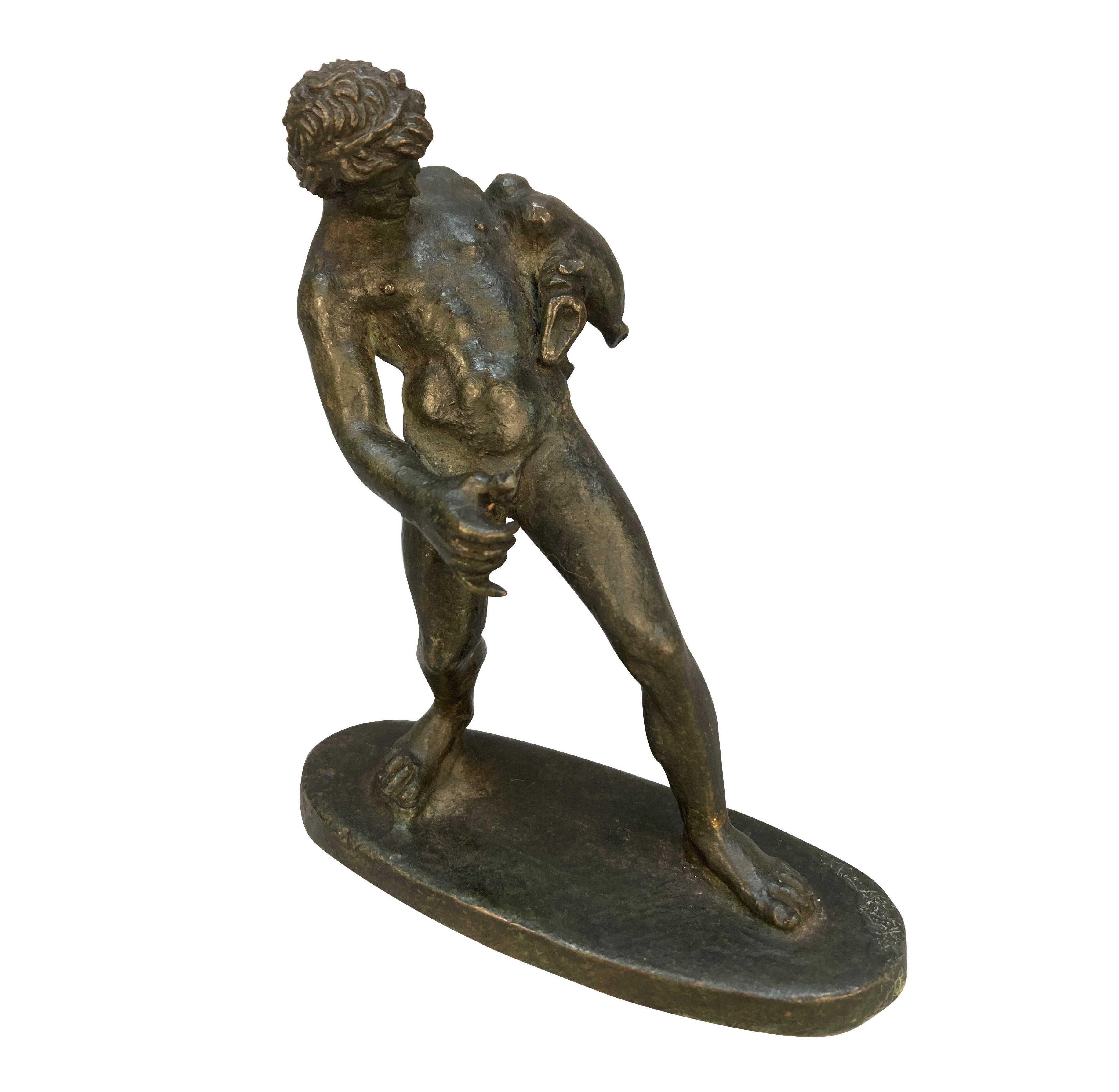 A GRAND TOUR BRONZE FIGURE OF DIONYSUS