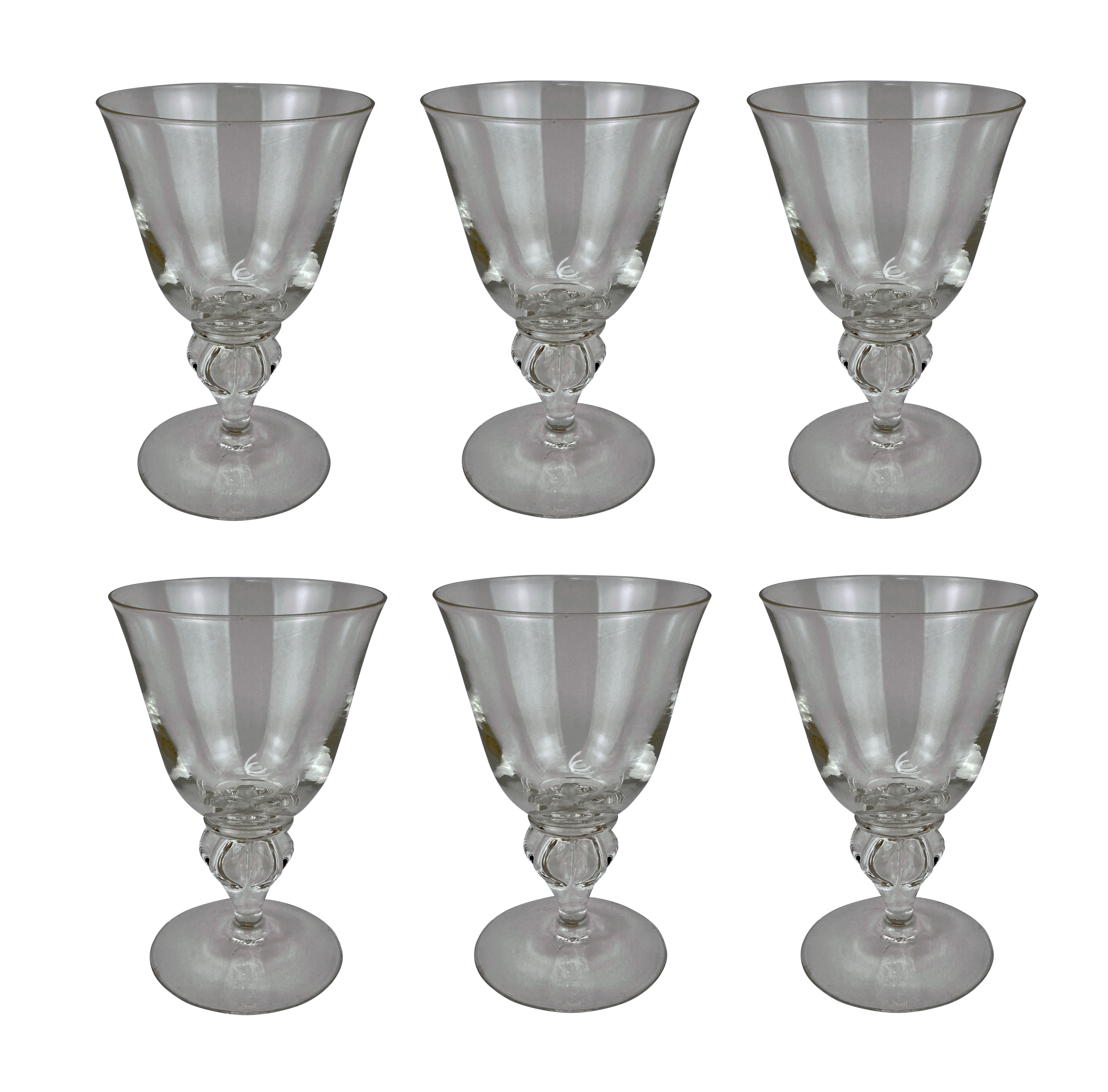 A SET OF SIX SWEDISH WINE GLASSES