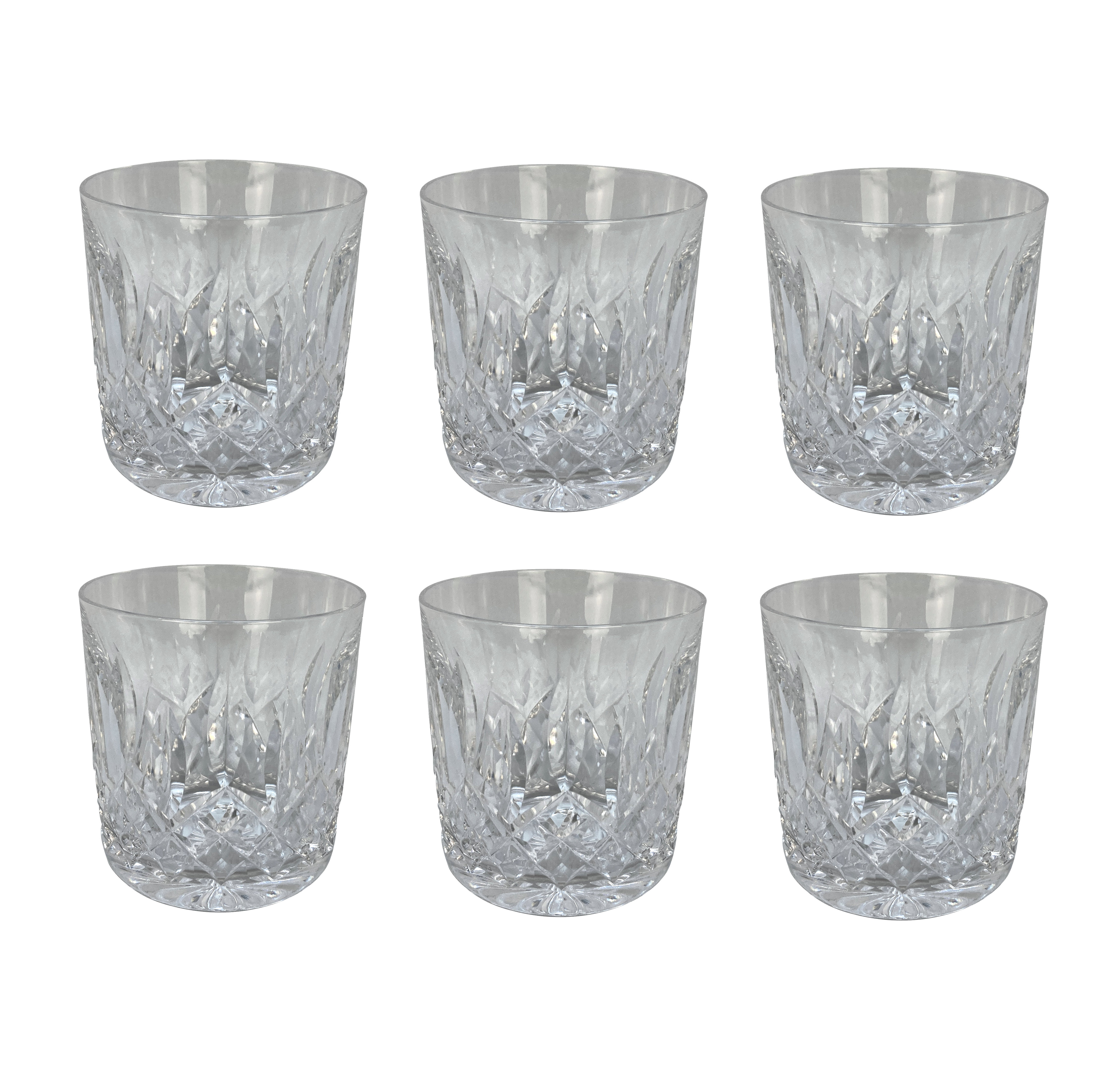 A SET OF ENGLISH CUT GLASS TUMBLERS