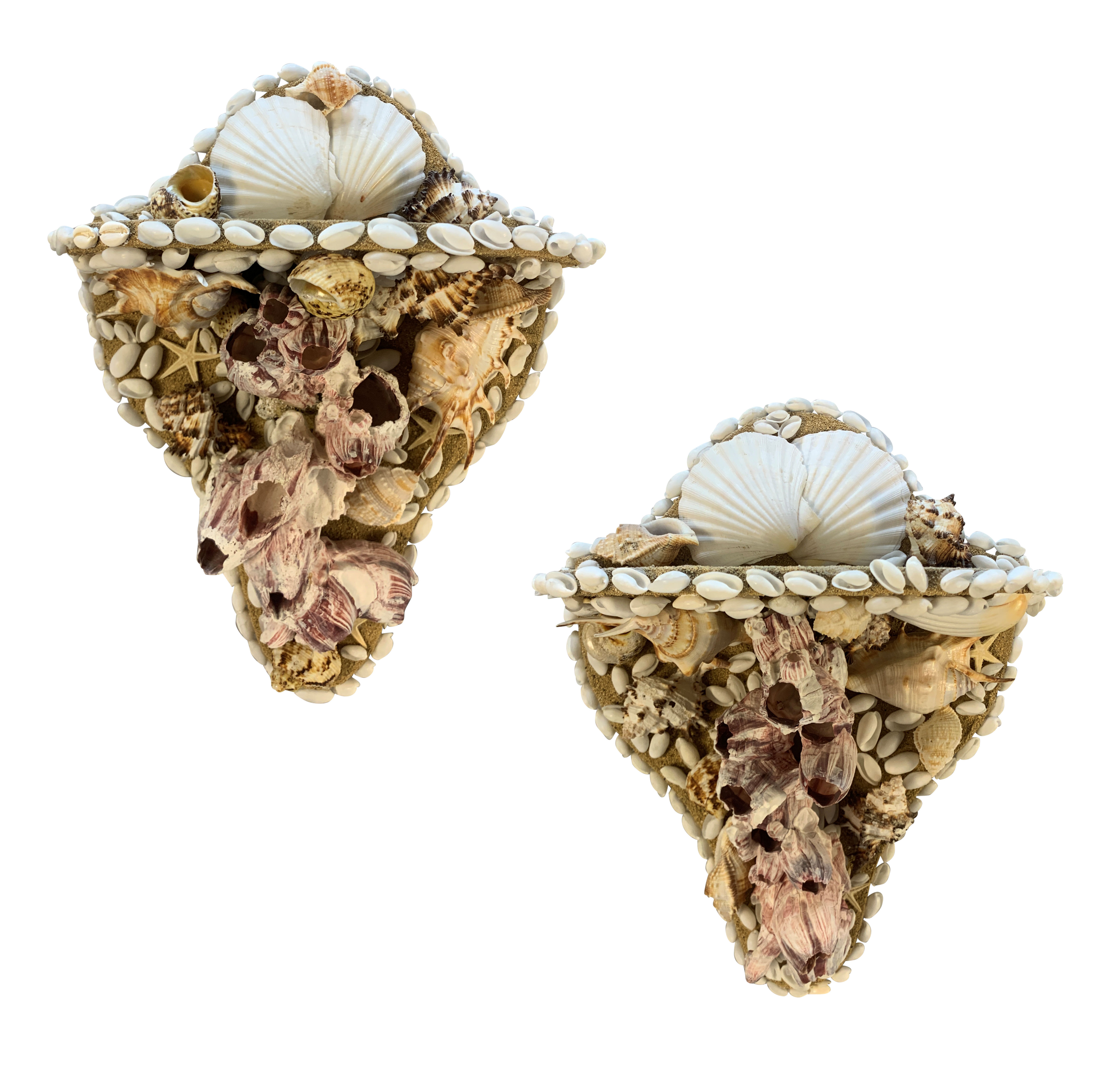 A PAIR OF GROTTO WALL BRACKETS