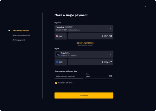 a screenshot of the equals money platform