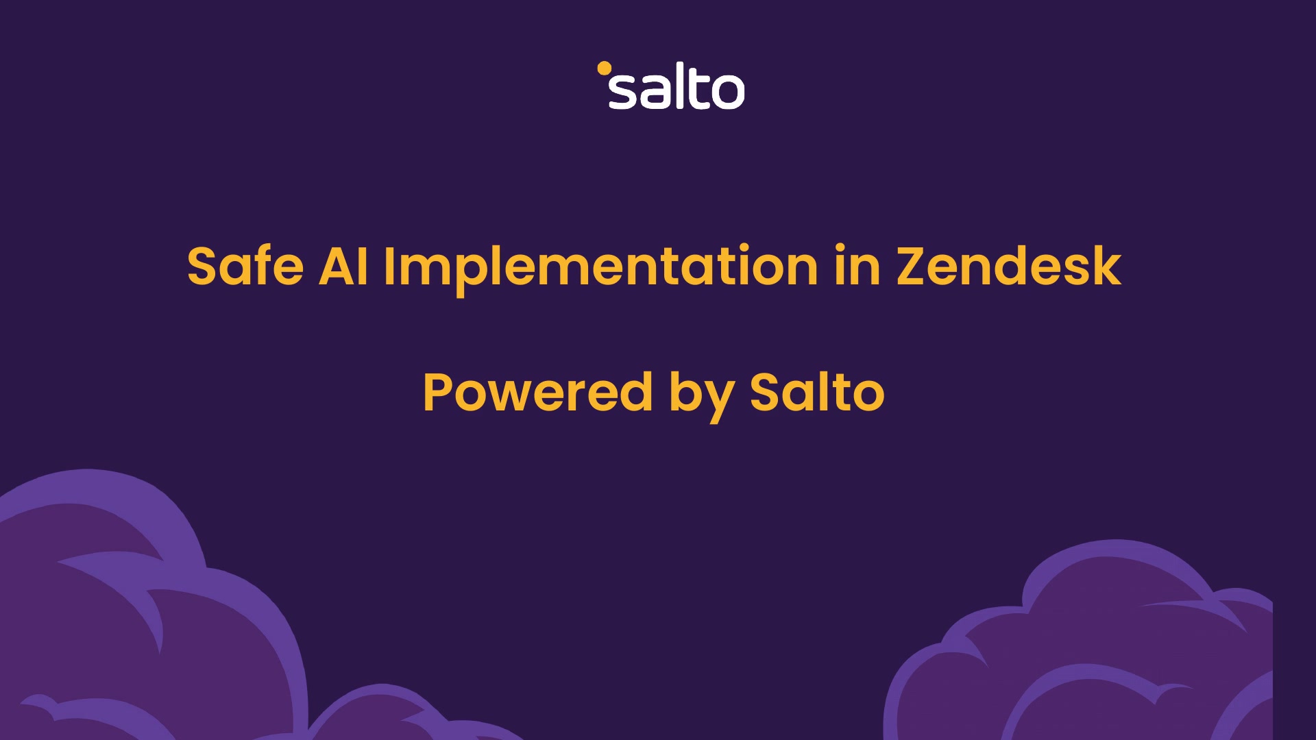 Safe AI implementation in Zendesk — demo video