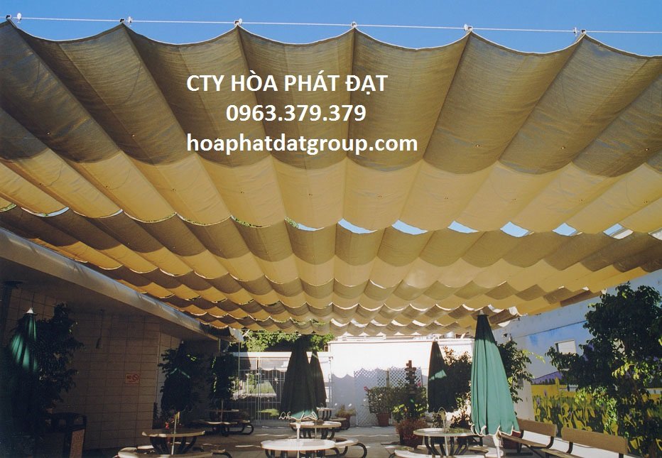 NHÀ CUNG CẤP THI CÔNG MÁI CHE DI ĐỘNG MÁI BẠT CHE MƯA NẮNG NGOÀI TRỜI TẠI BẮC TÂN UYÊN BÌNH DƯƠNG