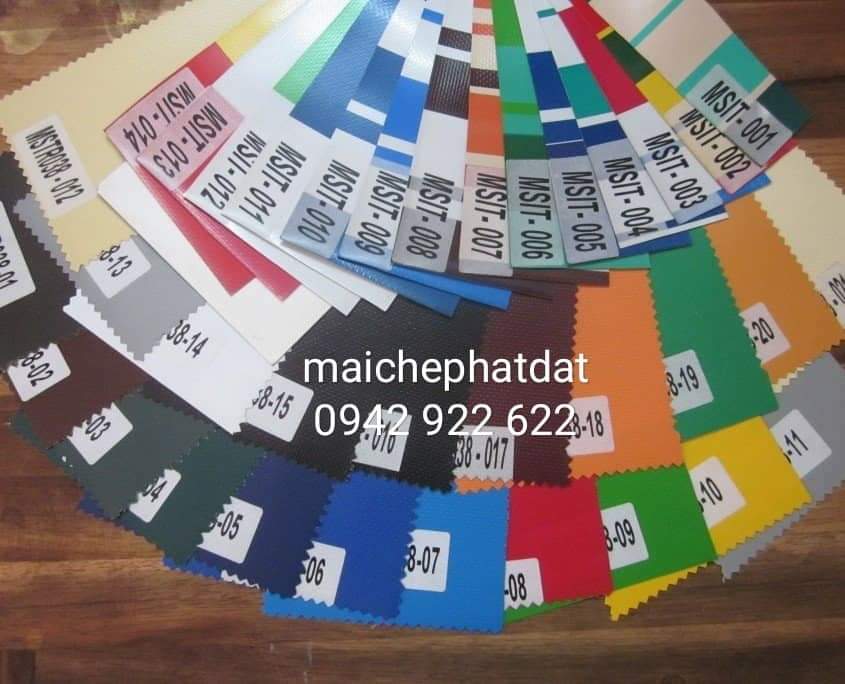mẫu bạt chuyên dụng cho mái che hòa phát đạt