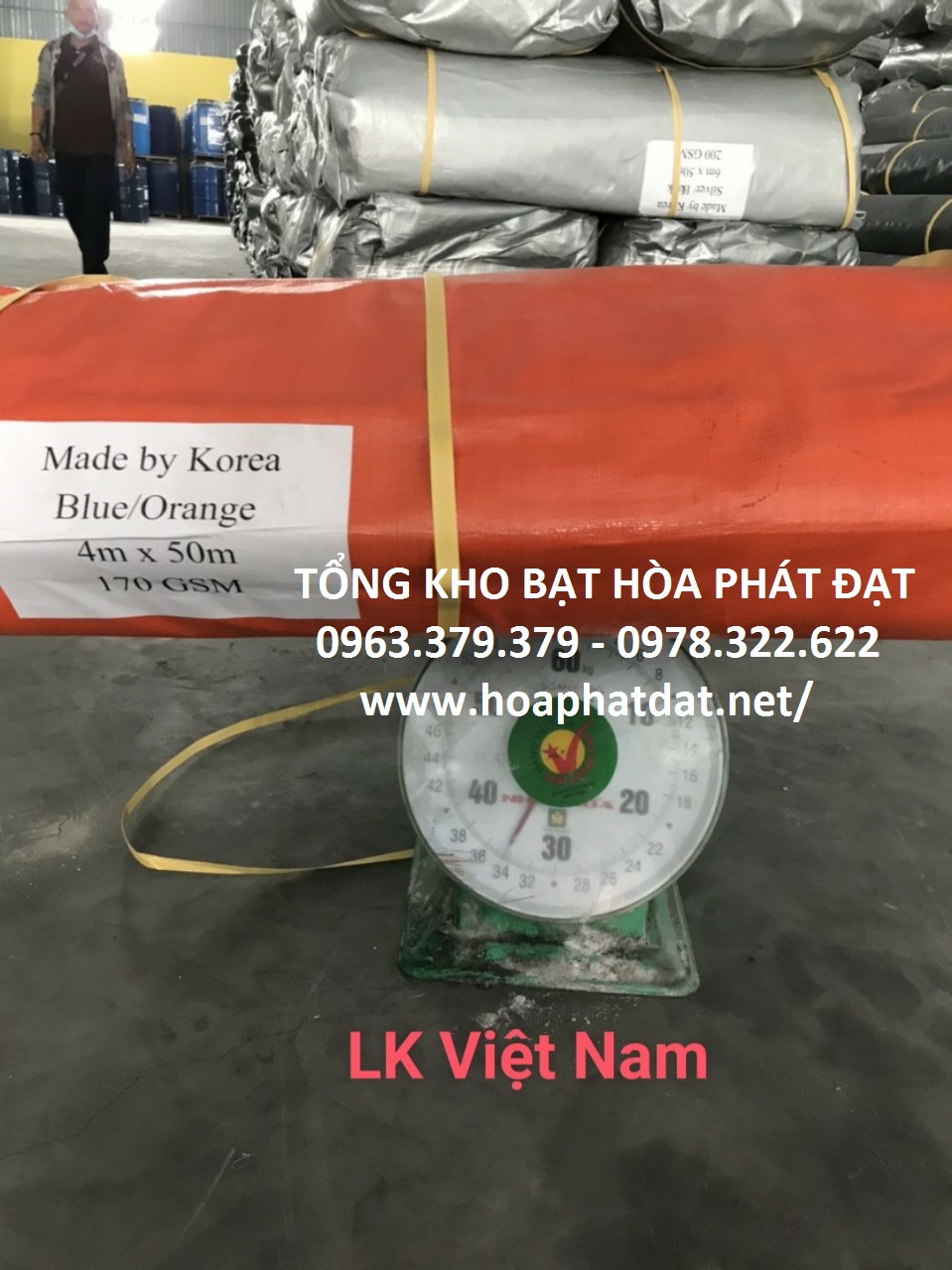 Bạt nhua 2 da han quoc chinh hang hoa phat dat
