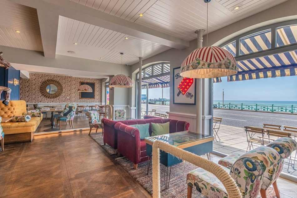 The inside of the hotel