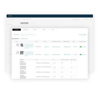 Showcase of 3Dsellers eBay Inventory Management features.