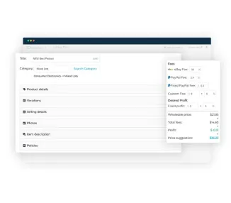 Showcase of 3Dsellers eBay Listings Manager Software.