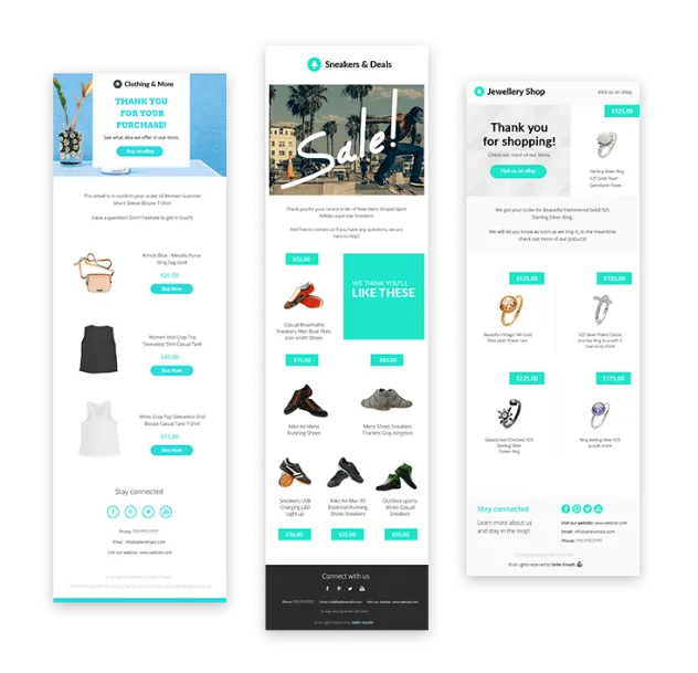 3Dsellers eBay Email Marketing templates and themes.
