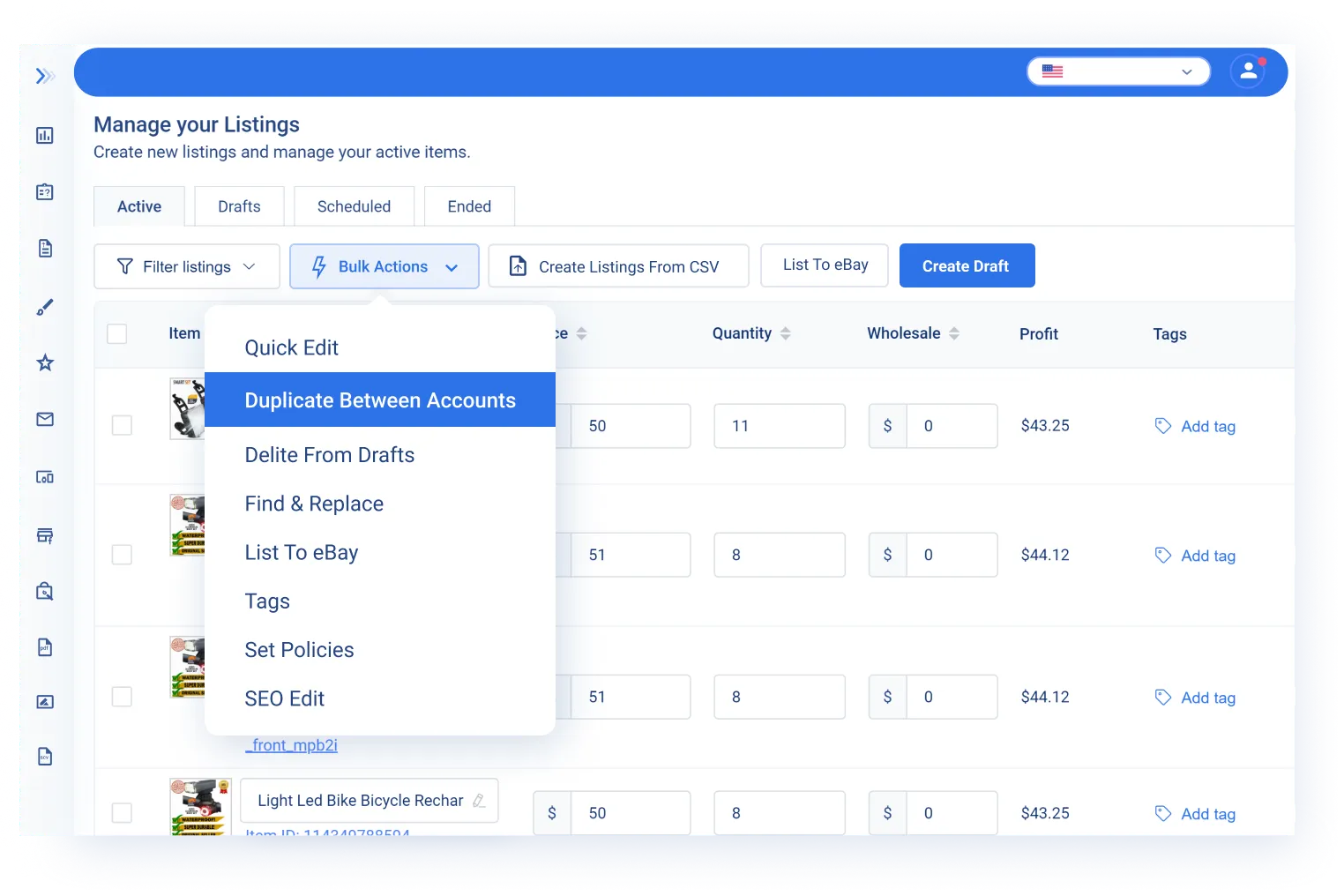 Copy Listings Between Accounts