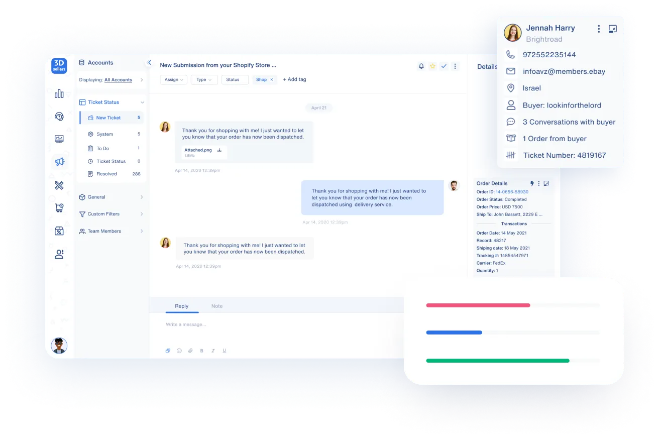 eBay customer service tool	