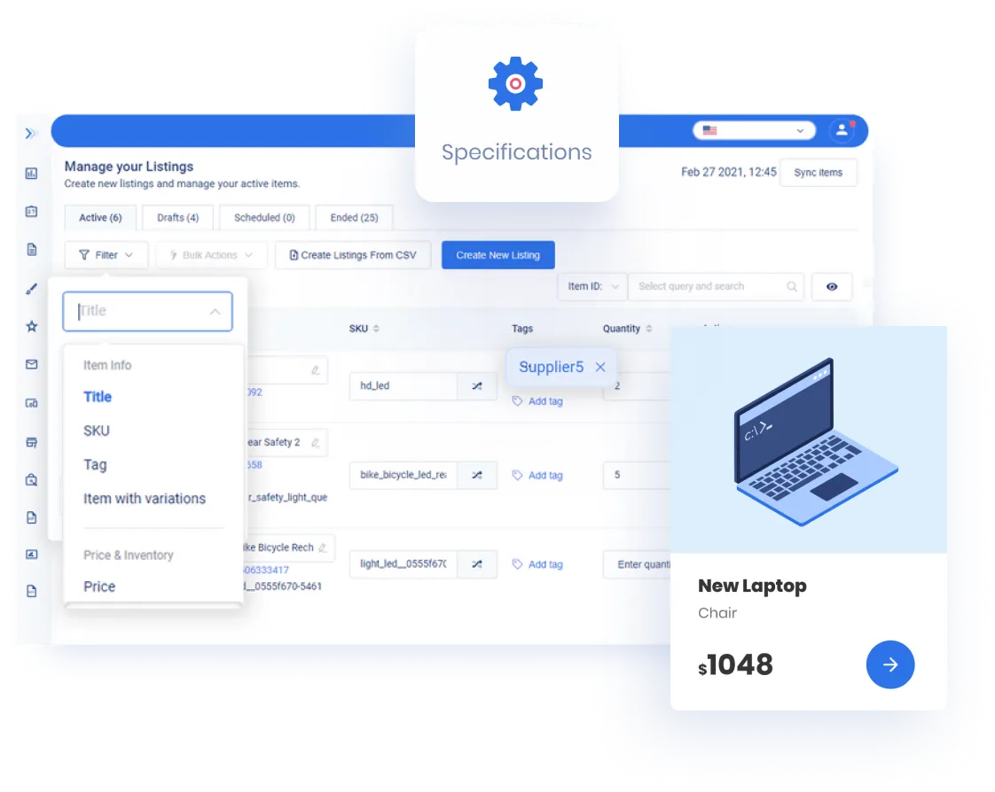 eBay listing description template