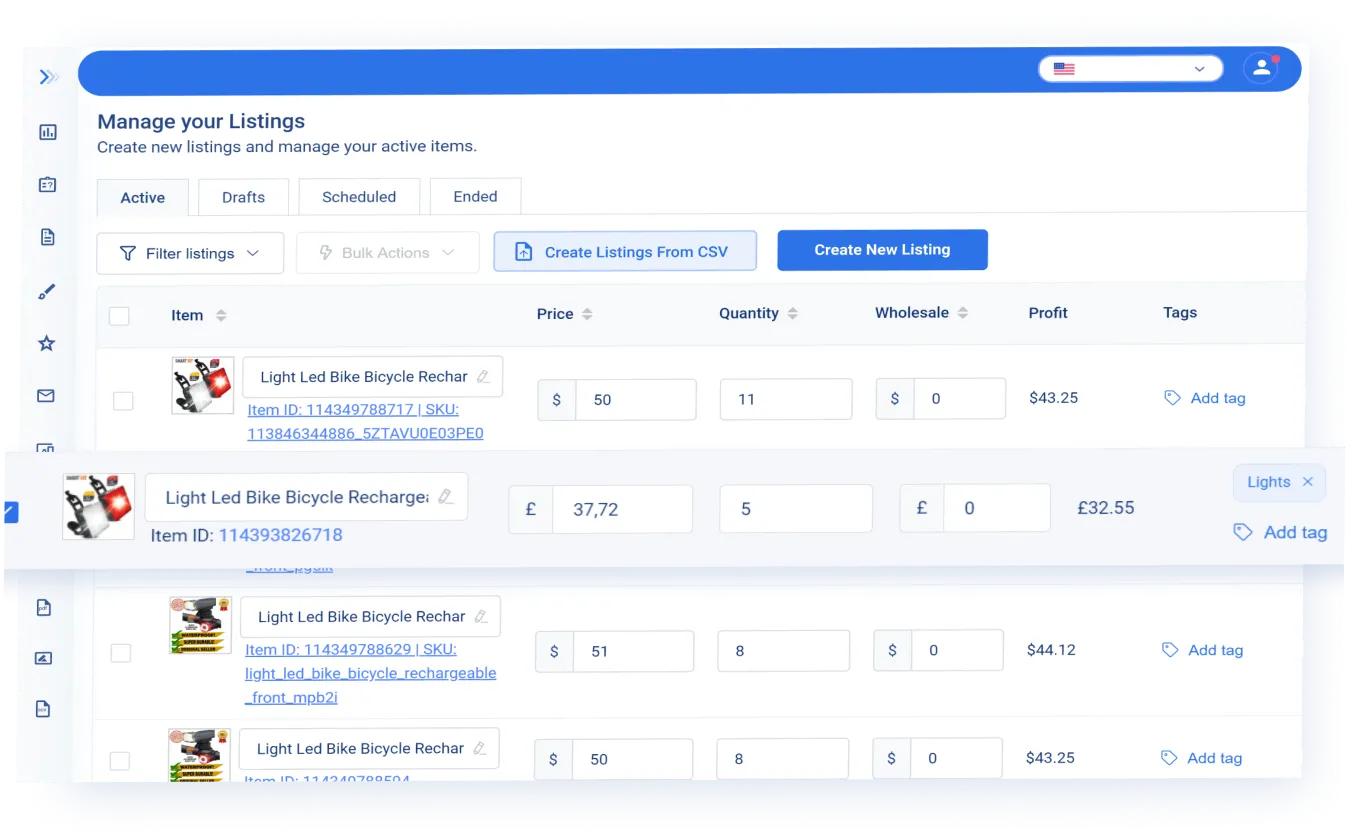 eBay listings software templates
