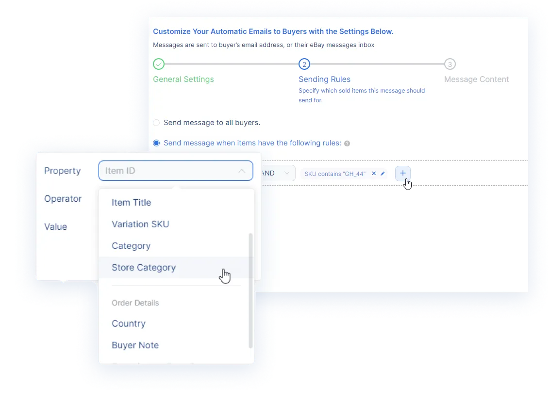 Choose messagins system. Trough eBay or by email.