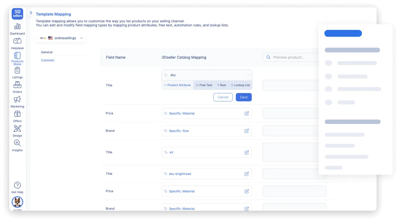 multichannel attribute mapping