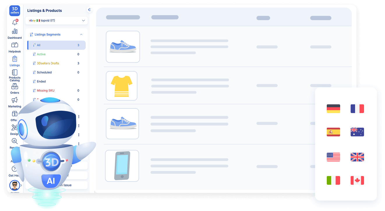 AI listing localization