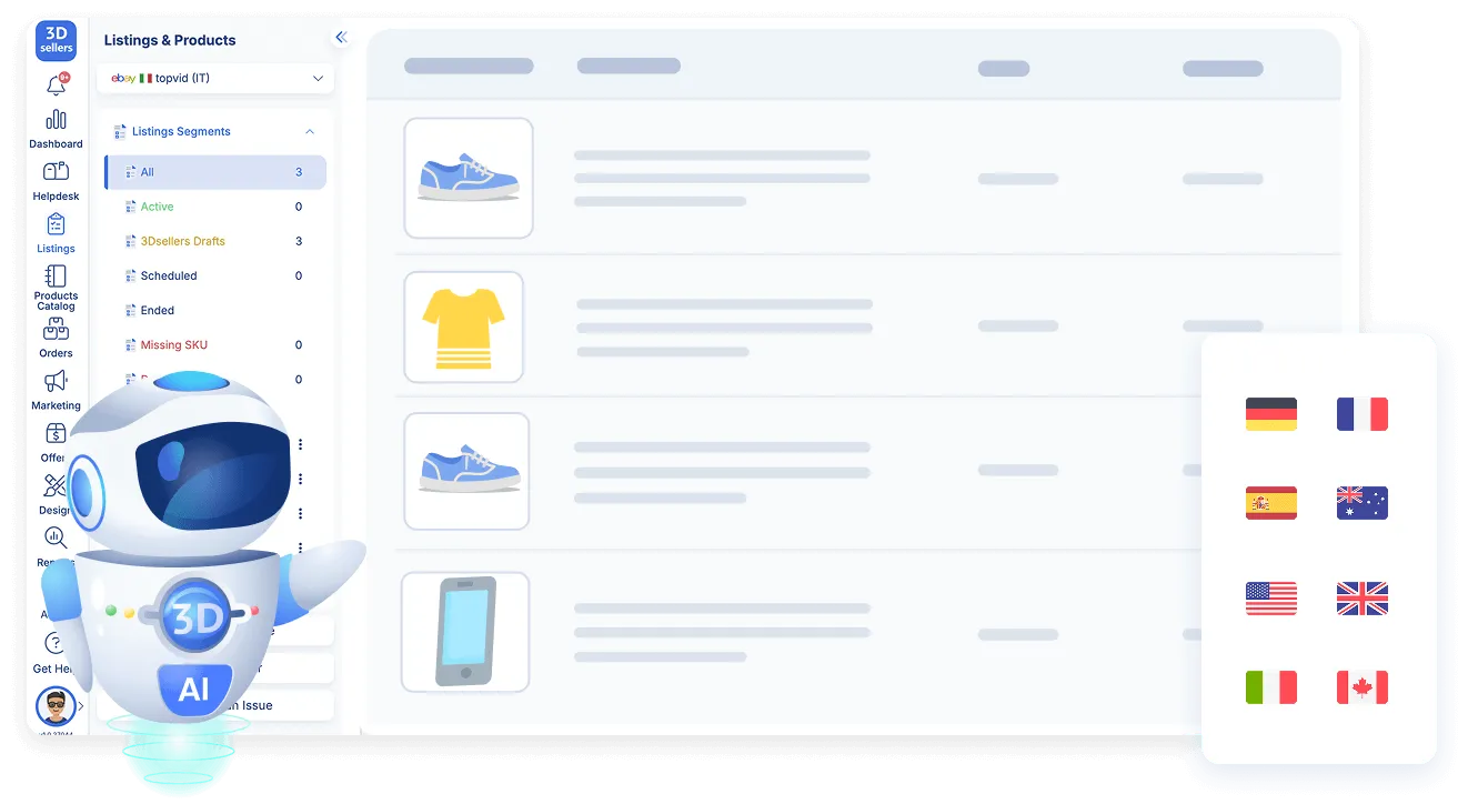 AI listing localization