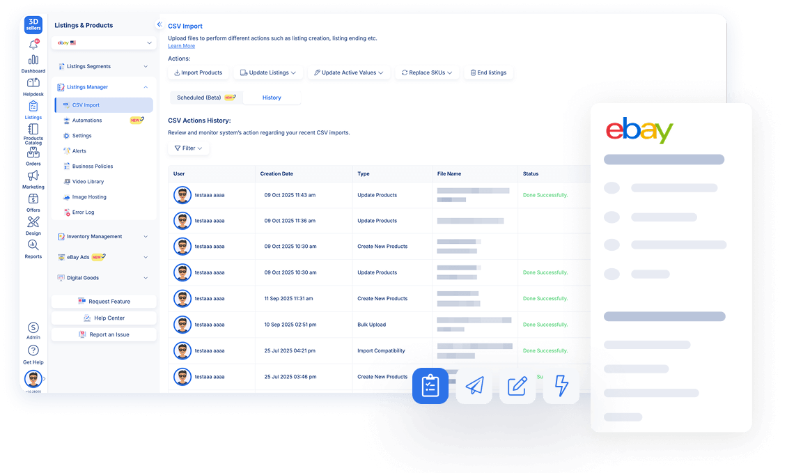 eBay advanced listing tool	