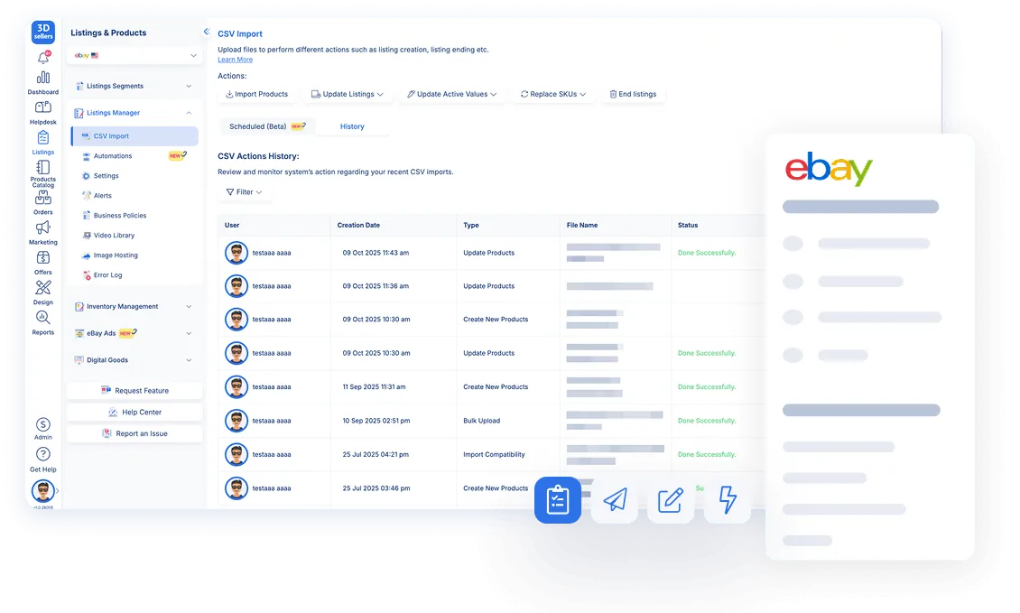 eBay advanced listing tool	
