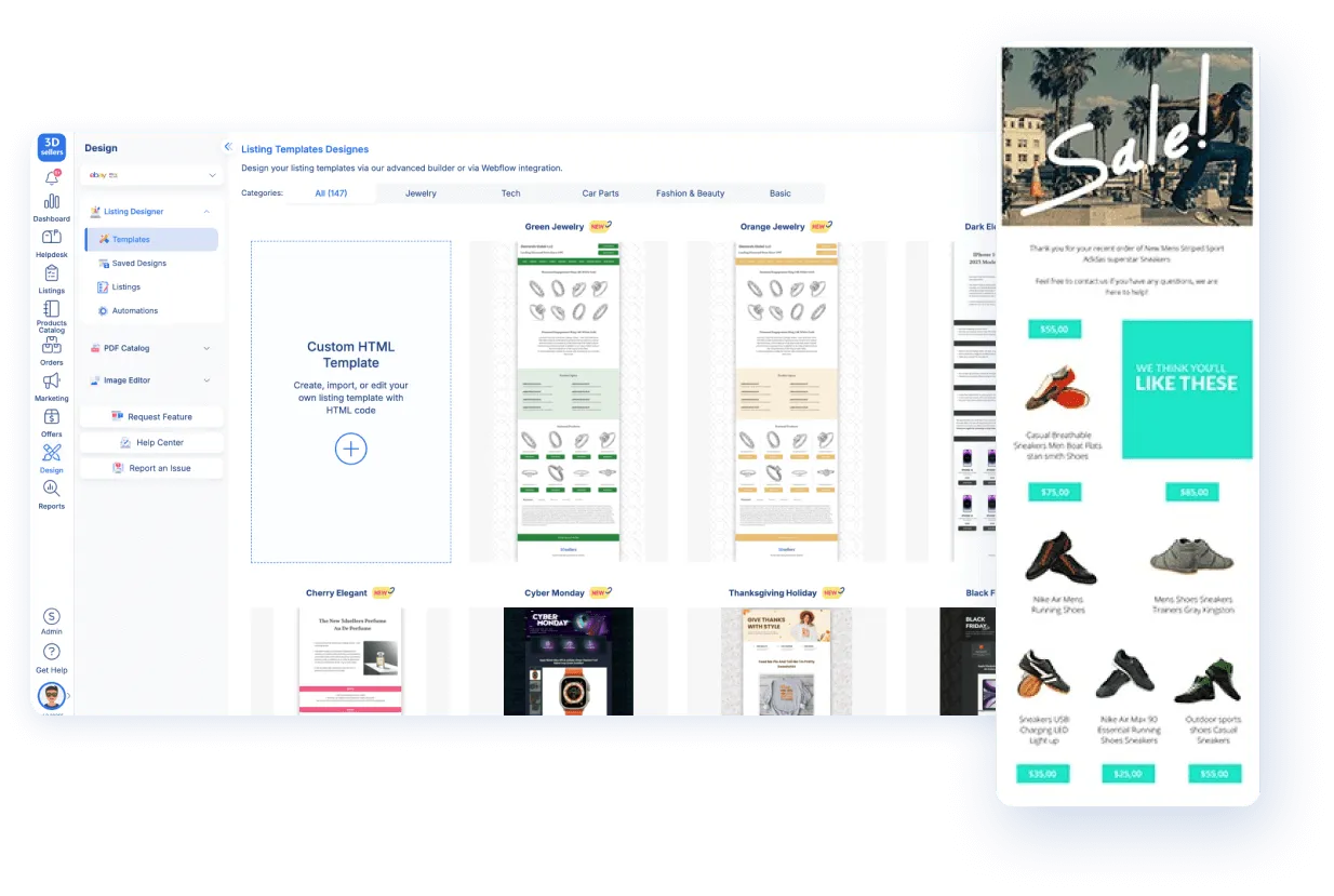 eBay listing templates tools