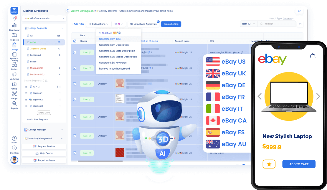 eBay listing tools