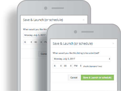inkfrog listing scheduling