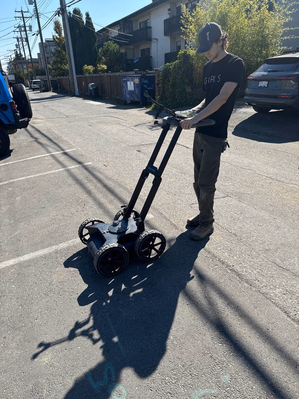 Underground radar mapping - GPR utility scanning results for utility conflict check