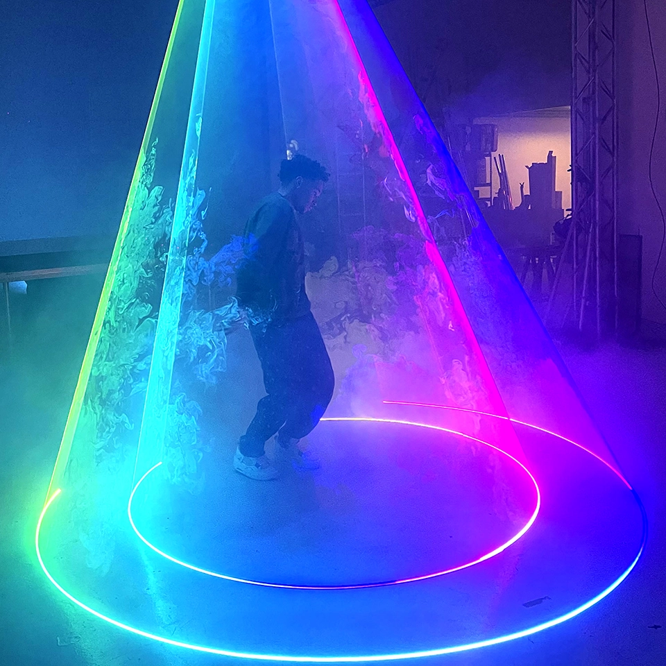 Studio de Tournage Les Lilas, Paris. Galerie, Danse Laser Smoke