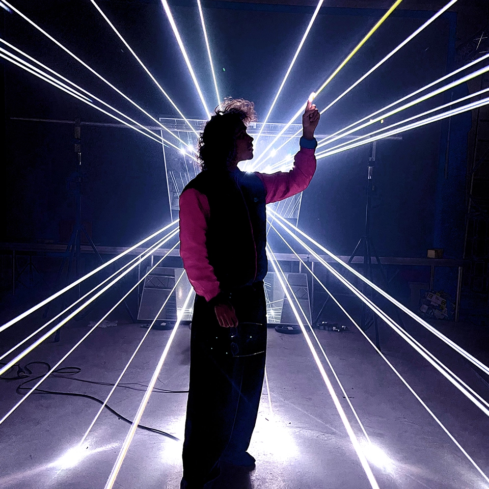 Studio de Tournage Les Lilas, Paris. Galerie, Laser Smoke